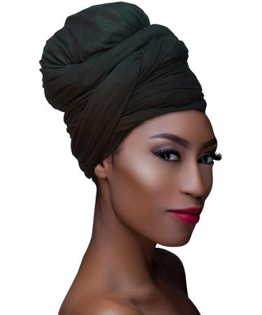 DRESHOW Hair Wrap for Black Women | Soft Turban Scarf for Long Hair | Stylish Headscarf & Headband - Gap 39 Black - Buy Online on GoSupps.com