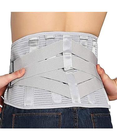 Tylxayoxa lower back support self -heated pain relief double train lumbar spine sciatica spinal stenosis scoliosis or herniated disc (color: gray size: xxl)