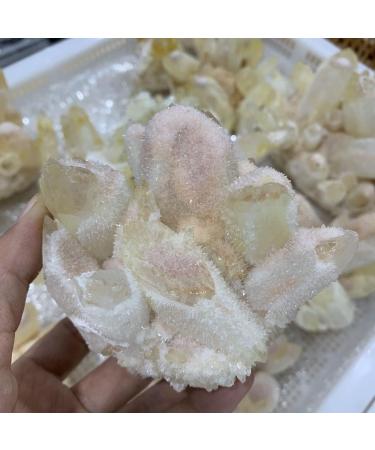 Crystal Rough 500-600g Natural Pink Ghost Phantom Quartz Crystal Cluster Specimen - Buy Online on GoSupps.com