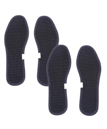 Exceart Bamboo Charcoal Shoe Insoles Mesh Insoles Sweat Absorbent Anti Odor Shoe Inserts Foot Care Insoles Summer Sports Cool Insoles Black 2 Pairs Size 37