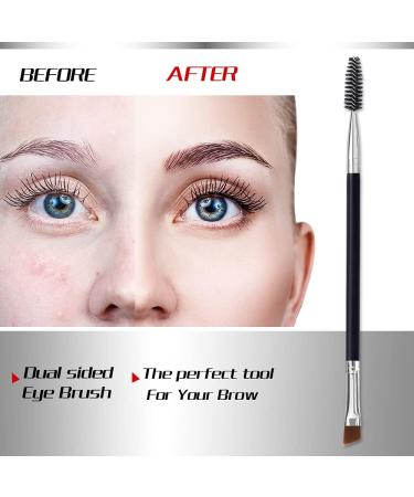 Duo Eyebrow Brush with Angled Brush and Spoolie - Eyelash Comb Tool (1 Pc) - Buy Online on GoSupps.com