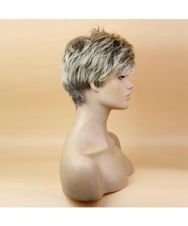Buy 10 Women's Short Synthetic Blonde Wigs with Dark Roots - International Shipping Available - Buy Online on GoSupps.com