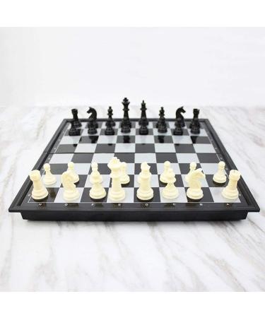 Children 's Thinking Strategy Board Game Chess for Beginners Black and White Chess Pieces for Games Magnetic Foldable Portable Chess Set - Buy Online on GoSupps.com