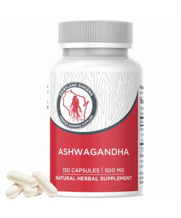 Dairyland Management Ashwagandha Capsules 150ct - 1000 mg per Serving Max Strength Ashwagandha Root Powder - Herbal Supplements and Extract