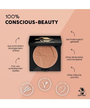 Cutifem Egypt-Erde Compact Powder Highlighter | No.1 Bronze Terracotta Face Powder | Vegan & Dermatologically Tested Natural Makeup 11g - Buy Online on GoSupps.com