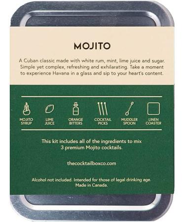 Mojito Cocktail Kit by The Cocktail Box Co. - Premium Hand Crafted Cocktails - Perfect Gift for Cocktail Lovers - Ideal Travel Companion! (1 Kit) - Buy Online on GoSupps.com