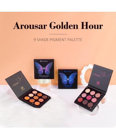 Arousar Eyeshadow Palette Matte Shimmer Glitter Nature Nude Eye Makeup Palette Highly Bold Pigmented Pressed Powder Palette Natural Velvet texture Golden Hour 01.golden Hour - Buy Online on GoSupps.com