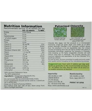 Buy Sun Chlorella A - 1500 Tablets | Premium Quality Superfood for Health & Wellness - Ship Internationally - Buy Online on GoSupps.com