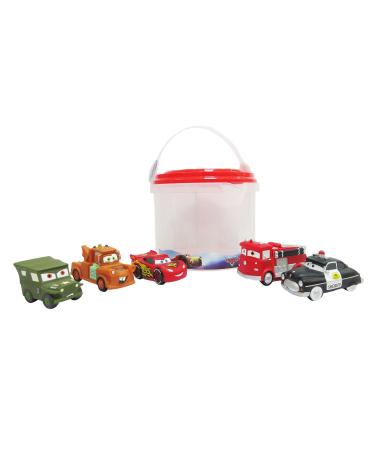 Disney Store Official Disney Pixar Cars Bath Toy Set 5 Pc. Kids Play Kit Includes Lightning McQueen Mater Red Sheriff and Sarge Figures - Suitable for 6 months+