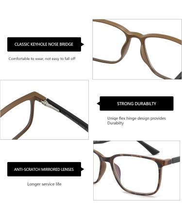 ZENOTTIC Blue Light Blocking Glasses Reading Glasses for Men Square Frame Readers Anti Glare Sport Computer Glasses Tortoise 2.5 x - Buy Online on GoSupps.com