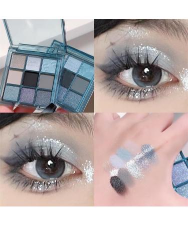 Lovelycat 9 Colors Glitter Eyeshadow Makeup Palette Matte High Pigmented Colorful Creamy Texture Eye Shadow Powder Natural Waterproof Long Lasting Eyeshadow Powder Cosmetics (E) - Buy Online on GoSupps.com