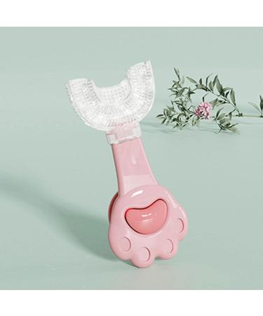 Kids U Shaped Toothbrush Manual U Shaped Toothbrush - Hangable Detachable Toothbrush Oral Cleaning Tools for Children 2-6 Years Dtt Pink 1 count (Pack of 1) - Buy Online on GoSupps.com