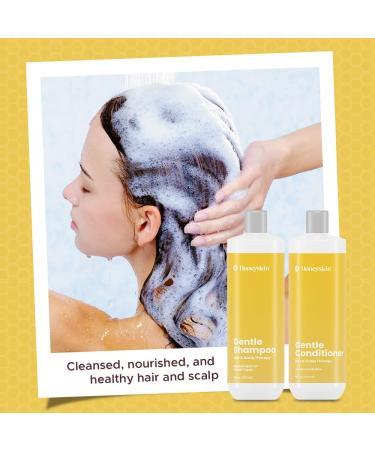 Honeyskin Hair Growth Shampoo & Conditioner Set - Coconut Oil, Manuka Honey & Aloe Vera - Sulfate Free - For Dry & Sensitive Scalp - Color Treated Hair - 16oz (Pack of 2) - Buy Online on GoSupps.com