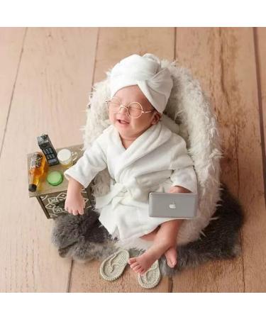 Cartbag Newborn Baby Photo Props - Pink & White Bathrobe & Towel Sets for Girls 0-6 Months - Buy Online on GoSupps.com