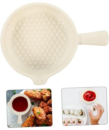 OUNONA 5pcs Dumpling Seasoning Plate Soy Sauce Dishes Dipping Bowls Ceramic Sauce Dishes Soy Sauce Bowl with Handle Oil Guide Plate Mini Appetizer Bowl White Small Seasoning Food Ceramics 10.8X7.5X2.5CMx5pcs Whitex5pcs - Buy Online on GoSupps.com