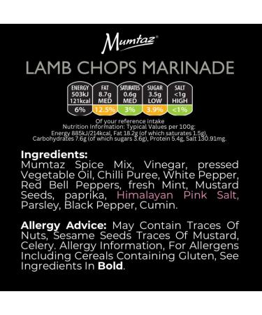 Mumtaz LAMB CHOPS Marinade Catering/Party Size Bucket - BULK 2.2Kg - Restaurant Quality - Medium Spiced - BBQ - Grill - Roast - Stir or Air fry.All Natural Ingredients- Gluten Free- Vegan Friendly. - Buy Online on GoSupps.com