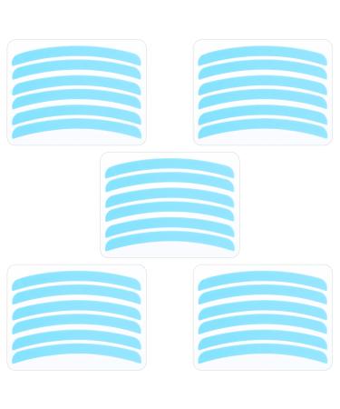30pcs Lash Lift Ribbons Lash Lift Shields Silicone Lash Lift Ribbon Eyelash Perm Lash Lift Rods Ribbed for Permanent Eye Lashes Perming (Blue)