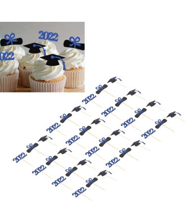 3 Pack Graduation Cupcake Insert 2022 Book Roll Doctor Hat Shape Black Blue Graduation Cake Insert Graduation Cupcake Topper for Celebrate Success Graduation - Buy Online on GoSupps.com