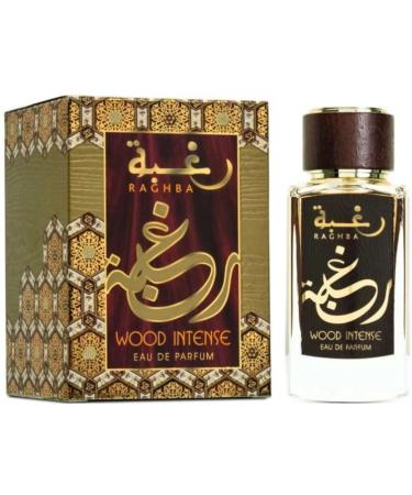 Raghba Wood Intense Eau De Parfum 100-ML 3.4 Floz Long Lasting Perfume Rich Luxury Premium Unisex Frangrance Spray Top Notes - Spicy Mossy Salty Musky - Buy Online on GoSupps.com