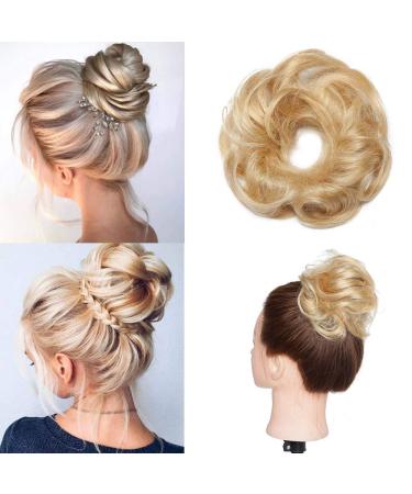 Hair tie hair part hair node smooth with hair hair parts real hair 100% human hair updos 23g 613# bleach blonde 23 g bleach blonde