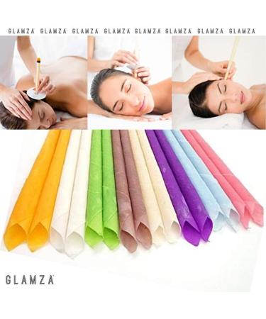 GLAMZA Organic Hopi Ear Candles - Natural Ear Wax Remover - 72pcs (36 Pairs) with Protective Disc Cones - Buy Online on GoSupps.com