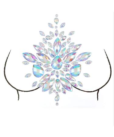 Bomine Rhinestone Face Stickers Mermaid Gems Festival Body Jewels 2 Sets - Pattern 4 - Buy Online on GoSupps.com