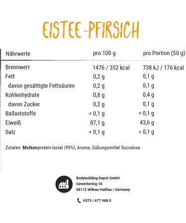 Buy WPG-85 Clear Whey Protein Isolate 1kg - Peach Iced Tea | Perfect Solubility | High BCAA & EAA | International Shipping - Bodybuilding Depot - Buy Online on GoSupps.com