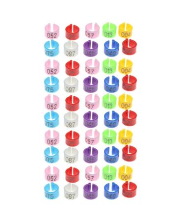 Perfk 50 pieces multi -colored aluminum pigeon chicken leg rings pigeon identification bands bird parrots leg day for poultry legs to identify - Buy Online on GoSupps.com