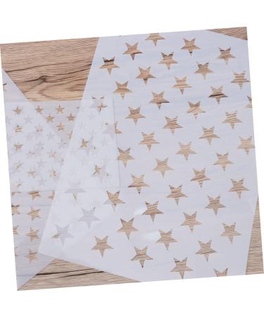 LALAFINA 3pcs Wall Murals Spray Paint Stencils Wall Paintings Wall Ainting Templates Flag Hollow Coating White Size 1 - Buy Online on GoSupps.com