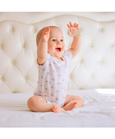 Amosfun 5pcs Wooden Baby Teether Toys - Animal Shape Chewing & Grasping Toys (Khaki) - Buy Online on GoSupps.com