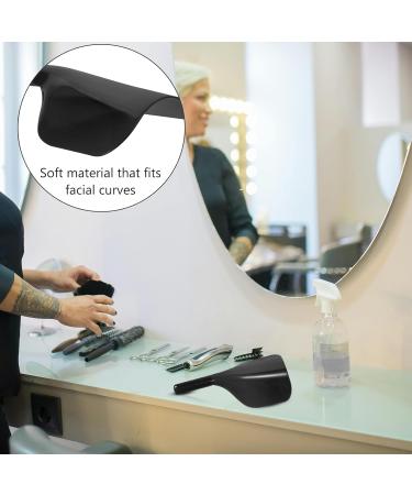 Hairspray Shield for Face Plastic Hairspray Mask Face Shield Black Barber Faceshiled Hairspray Protector Mask 11.6 x 6.09 inches - Buy Online on GoSupps.com