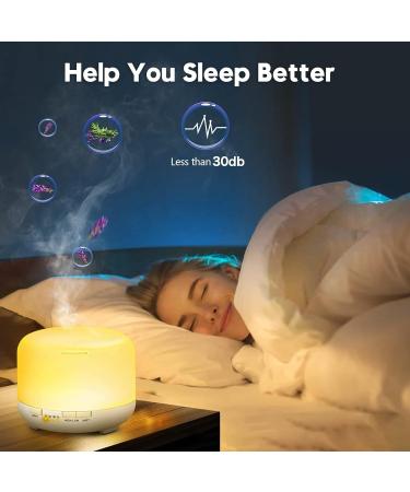Lonid 500ml Essential Oil Diffuser - Ultrasonic Humidifier with 4 Timers & 14 Colors | BPA-Free Aroma Diffuser for Bedroom Baby Spa & Aromatherapy (Pure White) - Buy Online on GoSupps.com