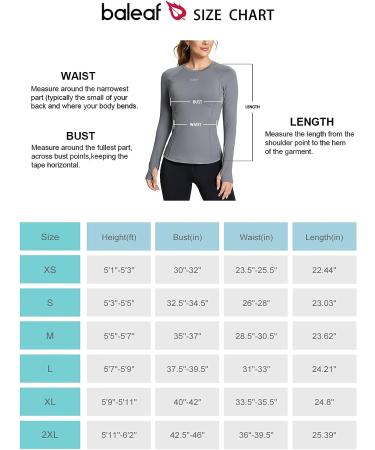 Baleaf Women's Long Sleeve Compression Running Shirt - Gray, XL - Buy Online on GoSupps.com