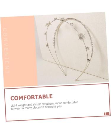 minkissy Double Laminated Headband Hair Accessories Womens Hair Clips Hair Barrettes for Women Hair Ties for Women Metal Hair Clips for Women Trendy Decor Miss Rhinestones Hairpin Grace - Buy Online on GoSupps.com