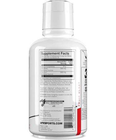 EFX Sports Pump H2O Muscle Volumizer | Clear Liquid Formula | 10g Pure Vegetable Glycerol | Buffered Taurine & Glycine | Zero Sugar | 16 Fl Oz (Fruit Blast) - Buy Online on GoSupps.com