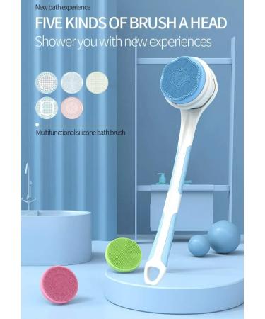 A2k Twenty Electric Massaging Bath Brush with 5 Removable Heads & USB Recharge - Waterproof Blue - Buy Online on GoSupps.com