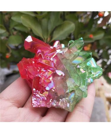 150g Crystal Cluster Natural Reiki Angel Quartz Cluster Green and Red Titanium Cluster Reiki Stones - Buy Online on GoSupps.com