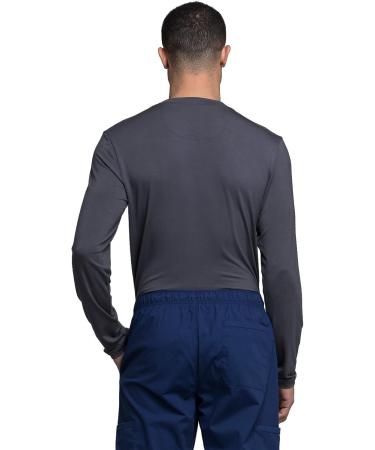 Work Wear Professionals Men's Underscrub T-Shirt - Long Sleeve, Crew Neck, Large Pewter | WW700 - Buy Online on GoSupps.com