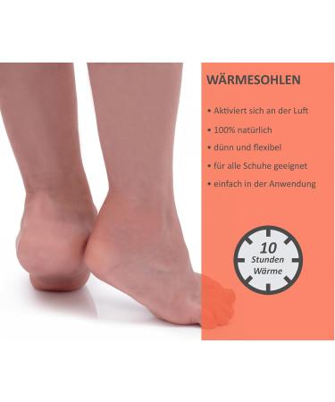 Foot Warmers Insoles for Shoes - 12 Pairs of Unisex Heat Soles - 10 Hours of Natural Warmth - Buy Online on GoSupps.com