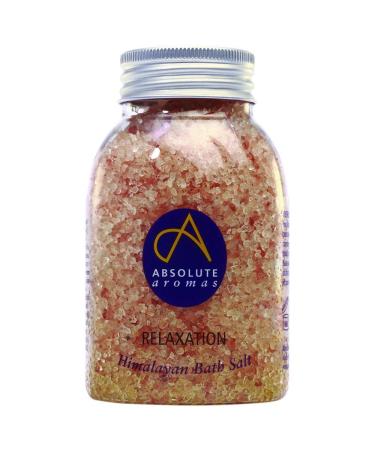 Absolute Aromas Relaxation Bath Salts 290g - Natural Pink Coarse Himalayan Salt Infused with 100% Pure Essential Oils of Bergamot Clary Sage Lavender and Petitgrain Relaxation 290 g (Pack of 1)