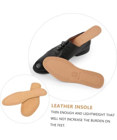 VALICLUD Breathable Brown Leather Shoe Insoles for Men - Thin Replacement Inserts (US 10-10.5 / EU 43-44) | Comfort & Odor Control - Buy Online on GoSupps.com