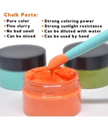 BOOLOOEN Chalk Paint Paste Screen Printing Ink Set - 12 Colors Jars with Mini Scraper and Rubber Stirrer - Ideal for Furniture DIY and Home Decor - Buy Online on GoSupps.com