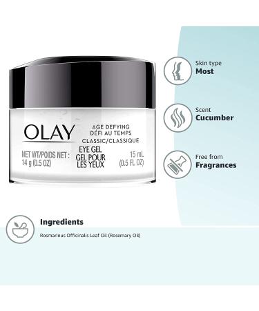 Olay Age Defying Classic Eye Gel 0.5 fl oz â€“ Anti-Aging Eye Treatment for Younger-Looking Skin - Buy Online on GoSupps.com