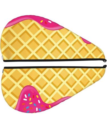 Red Ice Cream Microfiber Hair Towel - Super Absorbent Coral Velvet Wrap for Long Curly & Thick Hair | Quick Dry Hair Cap for Women - Buy Online on GoSupps.com