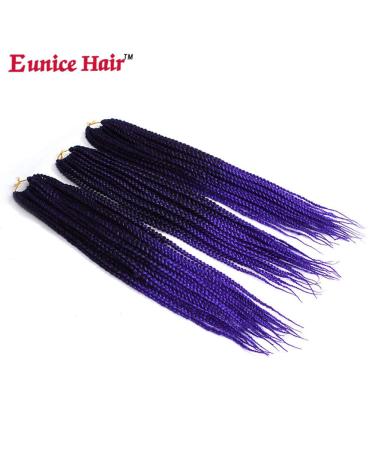 6 Packs Eunice Hair Long Braids Extensions 24 Inch - T1B/Purple Kanecalon for DIY Crochet - 100g/Pack - Buy Online on GoSupps.com
