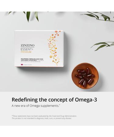 Zinzino - Essent+ Premium Advanced Polyphenol Omega Balance with Fish Oil Glycerin Cold-Pressed Extra Virgin Olive Oil Vitamin D - 60 Softgels - Buy Online on GoSupps.com