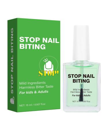 Puwaiio Stop Biting Nails Adults Thumb Sucking Prevention Liquid 15ml Long Lasting Anti Nail Biting Solution for Daily Home Travel