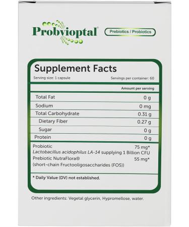 Vivioptal Vitamins Probvioptal 60 Capsules Probiotics & Prebiotics Duocap 1 Billion CFU Gluten Free - Buy Online on GoSupps.com