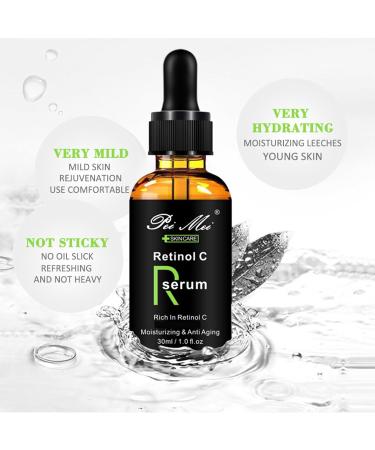3 Pack Face Serum Set - Retinol Vitamin C & Hyaluronic Acid - Korean Anti-Aging Skin Care for Women - Firming & Hydrating - Buy Online on GoSupps.com