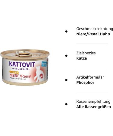 Kattovit Feline Diet Kidney/Renal Chicken - 85g (12 Pack) | Best Cat Food for Kidney Health | International Shipping Available - Buy Online on GoSupps.com